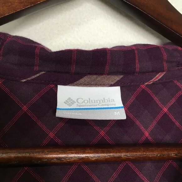 Columbia Striped Hooded Button Down Long Sleeve Shirt Sz S - Picture 14 of 14